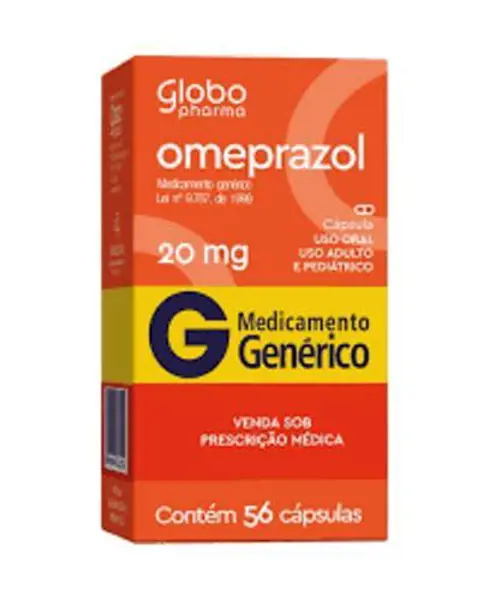 Omeprazol 20Mg 56Caps - Globo - 7898060134154