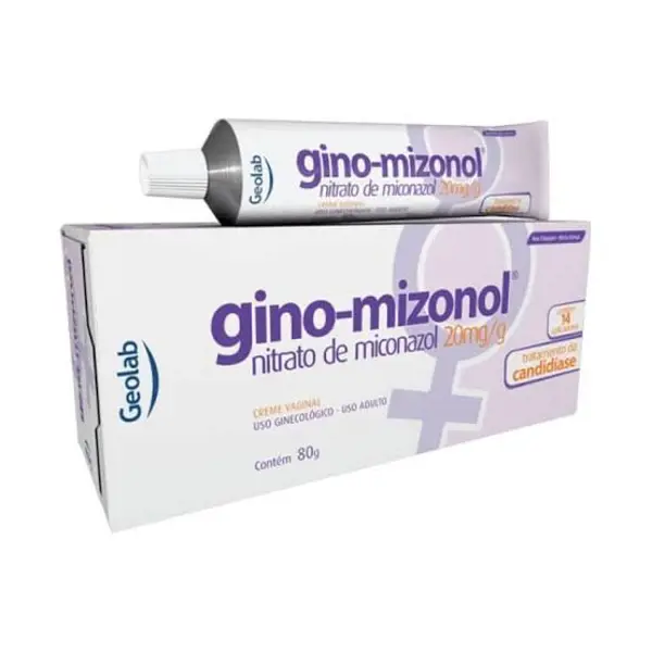 Gino Mizonol 20Mg Cr Vag 80G+14Aplic - Geolab - 7899095202511