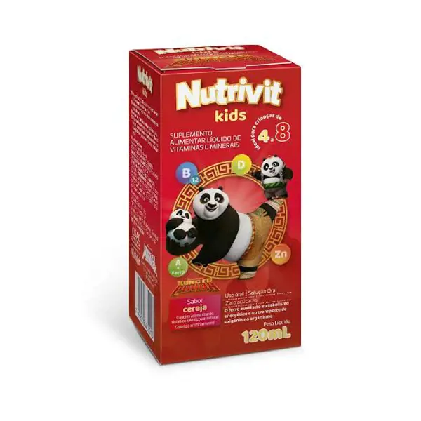 Nutrivit Kids Kung Fu Panda Sol Oral 120Ml - Naturelife - 7899898602013