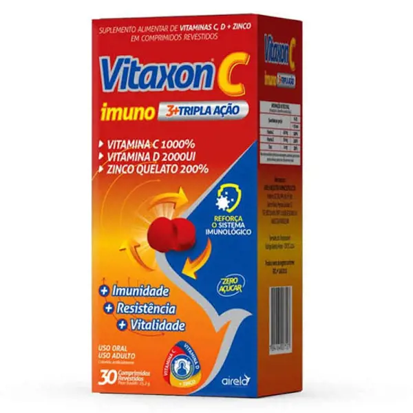 Vitaxon C Tripla Acao Imuno 30Cpr - Airela - 7894164007127