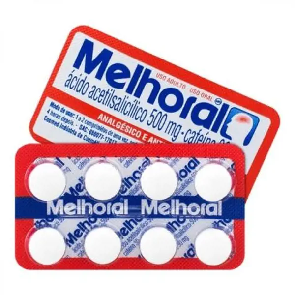 Melhoral 500Mg+30Mg Adu 25Bl 8Cpr - Hypera - 7896094904156