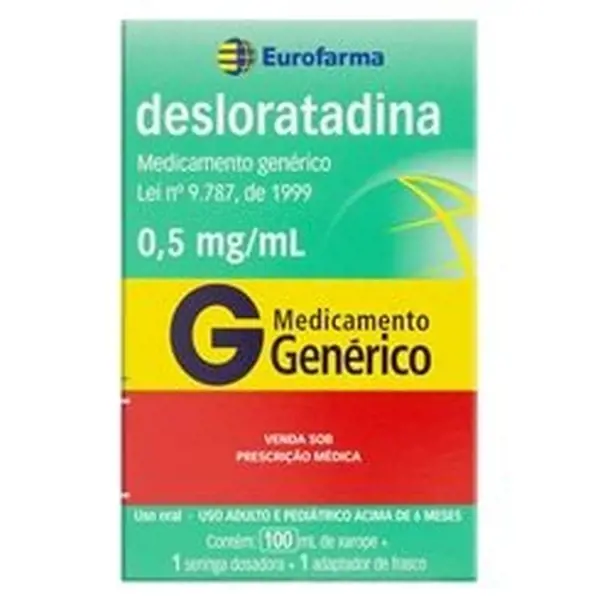 Desloratadina 0,5Mg/Ml Xpe 100Ml+Ser Dos+Adap - Eurofarma Generico - 7891317003494