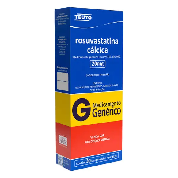 Rosuvastatina 20Mg 30Cpr Rev - Teuto - 7896112104407