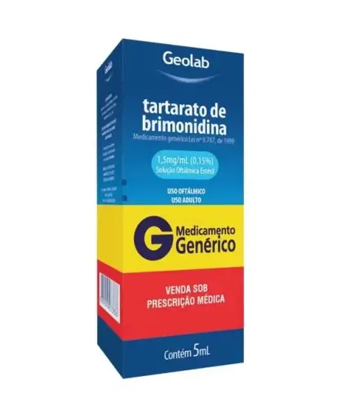 Colirio Brimonidina 1,5Mg/Ml Sol Oft 5Ml - Geolab - 7899095233836