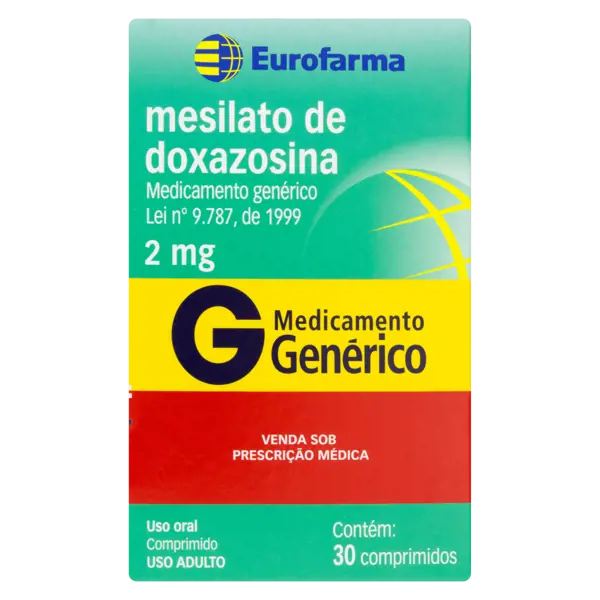 Doxazosina 2Mg 30Cpr - Eurofarma Generico - 7891317452964