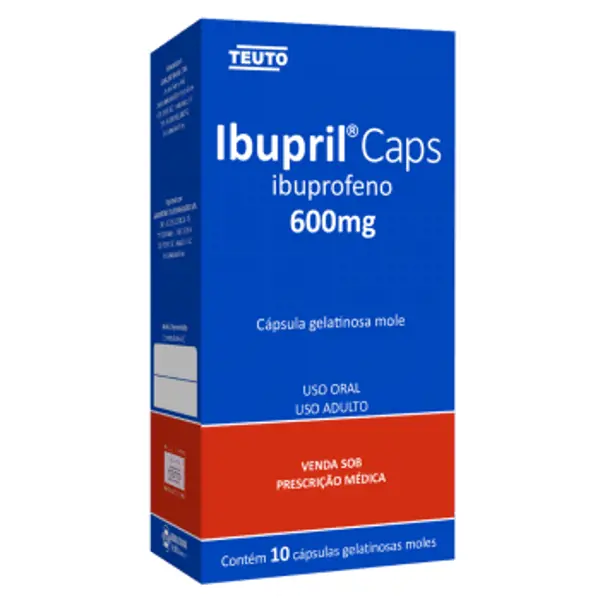 Ibupril 600Mg 10Caps Gel - Teuto - 7896112107965