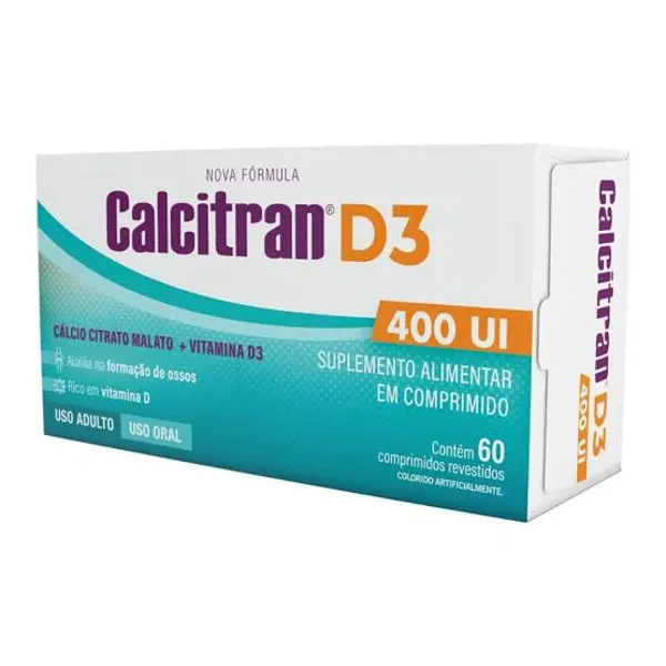 Calcitran D3 60Cpr - Divcom - 7898414850617