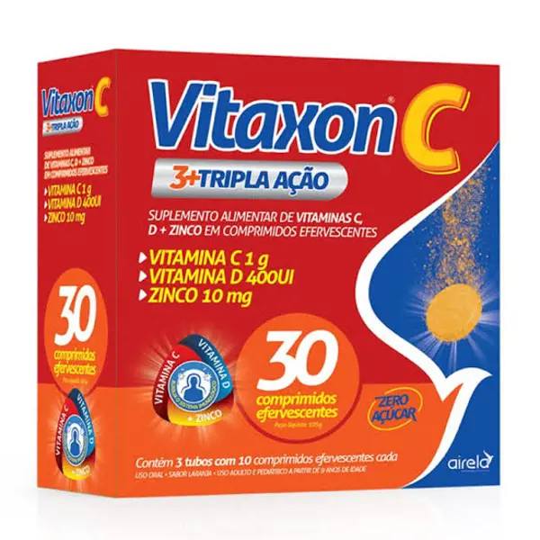 Vitaxon C Tripla Acao 30Cpr Eferv - Airela - 7894164006229