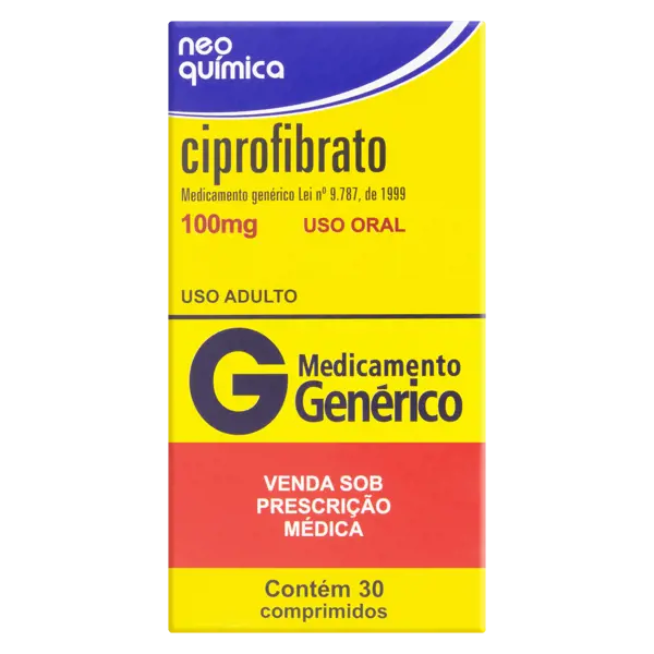 (F/H) Ciprofibrato 100Mg 30Cpr - Neo Quimica - 7896714215976