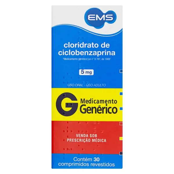 Ciclobenzaprina 5Mg 30Cpr Rev - Ems Generico - 7896004730059