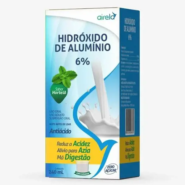 Hidroxido De Aluminio Hortela Susp Oral 240Ml - Airela - 7894164008070