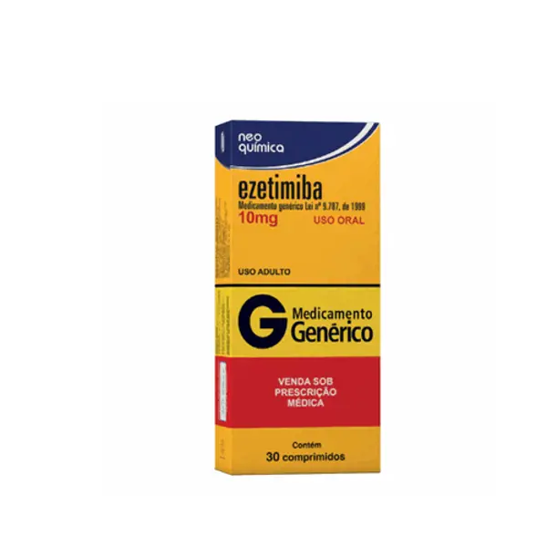 Ezetimiba 10Mg 30Cpr - Neo Quimica - 7896714273730