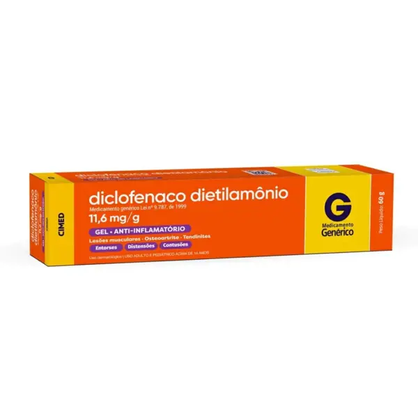 Diclofenaco Dietilamonio 11,6Mg/G Gel 60G - Cimed - 7896523207803