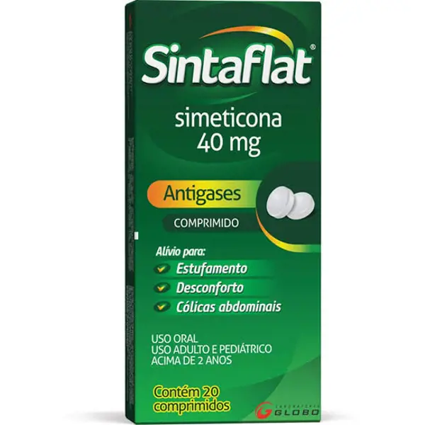 Sintaflat 40Mg 20Cpr - Globo - 7898060132730