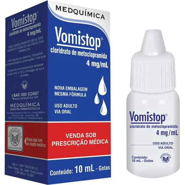 Vomistop 4Mg/Ml Sol 10Ml - Medquimica - 7896862940041