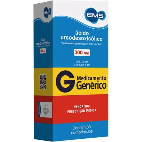 Acido Ursodesoxicolico 300Mg 30Cpr - Ems Generico - 7896004780191