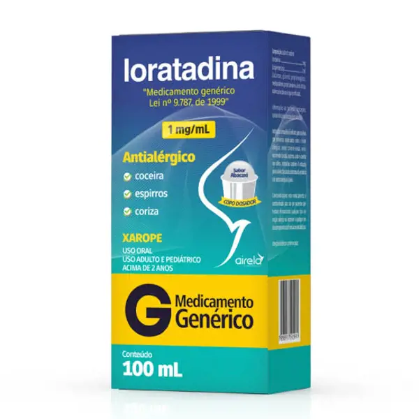 Loratadina 1Mg/Ml Xpe 100Ml+Copo - Airela - 7894164010301