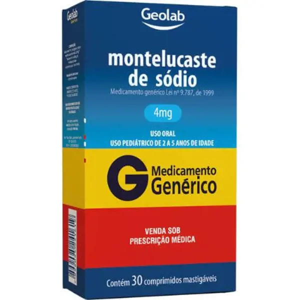 Montelucaste 4Mg 30Cpr Mast - Geolab - 7899095241619