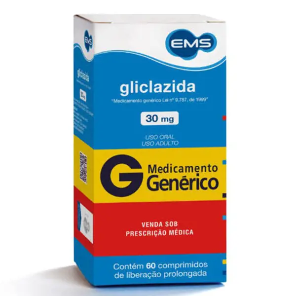 Gliclazida 30Mg 30Cpr Lib Prol - Ems Generico - 7896004762319