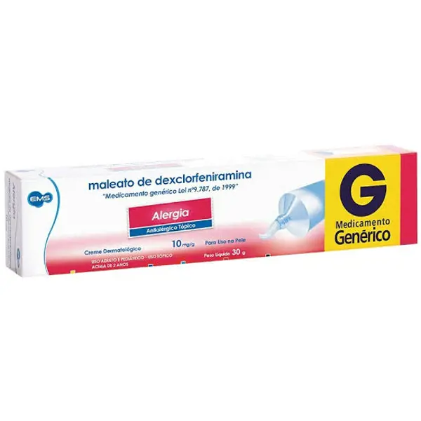 Dexclorfeniramina Cr 10Mg/G 30G - Ems Generico - 7896004720784