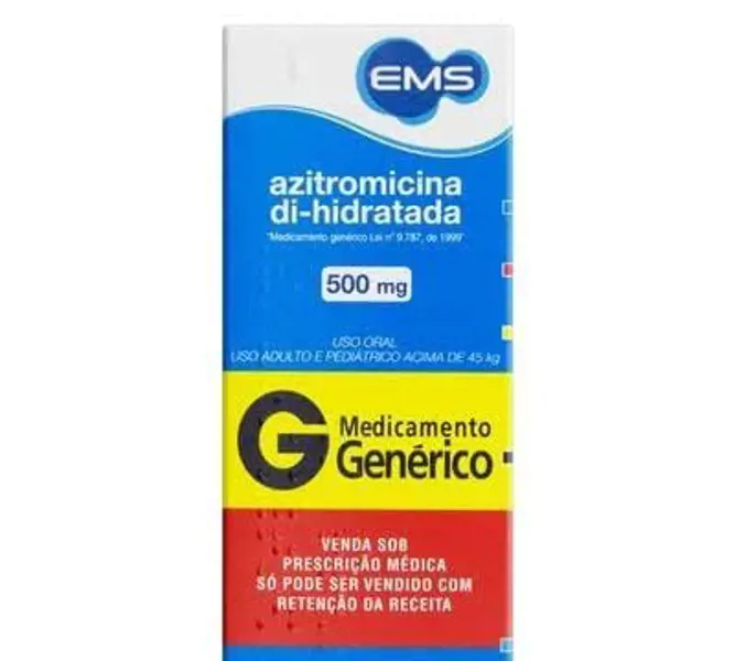 Azitromicina 500Mg 5Cpr Rev (Ac) - Ems Generico - 7896004762227