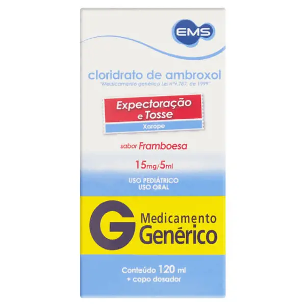 Ambroxol 15Mg/5Ml Xpe Inf 120Ml - Ems Generico - 7896004706276