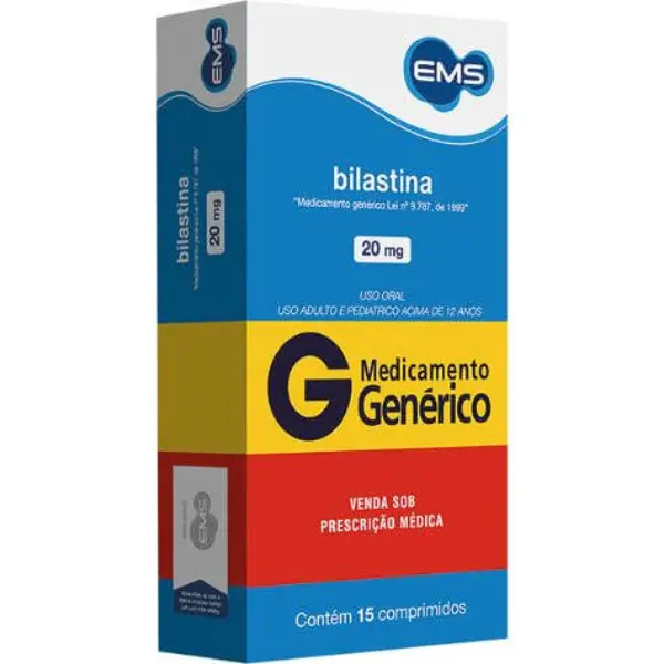 Bilastina 20Mg 15Cpr - Ems Generico - 7896004784076