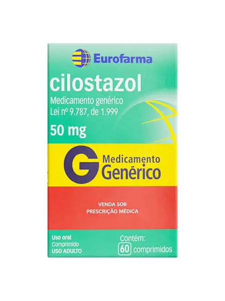 Cilostazol 50Mg 60Cpr - Eurofarma Generico - 7891317017019