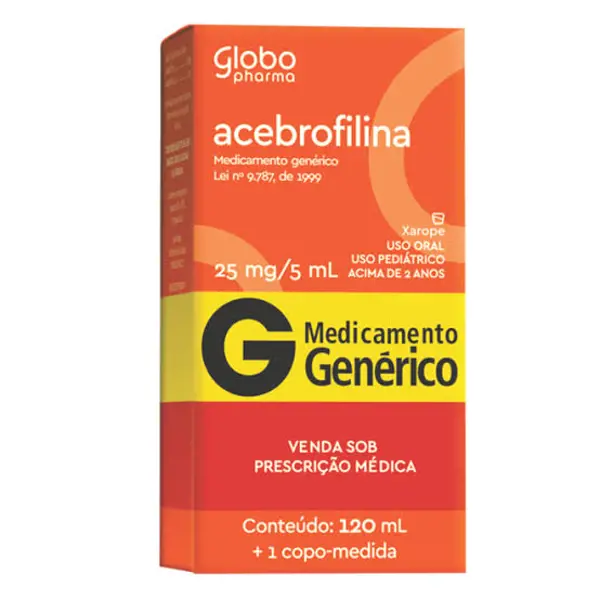 Acebrofilina 25Mg/5Ml Xpe Inf 120Ml - Globo - 7899620912748