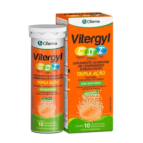 Vitergyl Cdz 1000Mg+2000Ui+13Mg 10Cpr Eferv - Cifarma Gen-Similar - 7908020503774