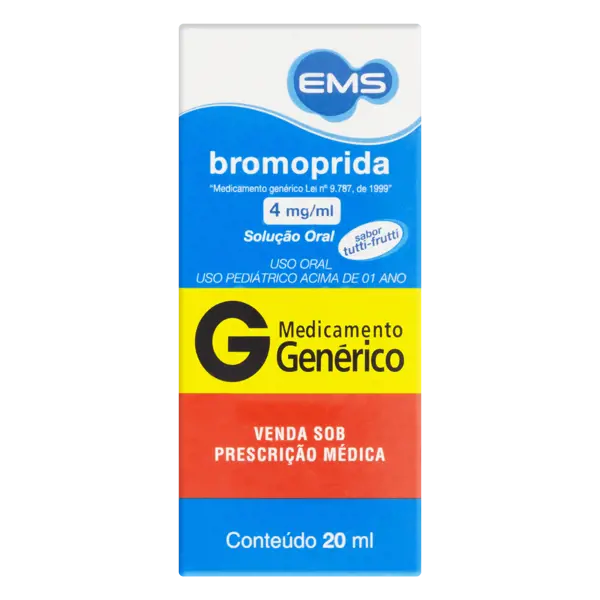 Bromoprida 4Mg/Ml Gts 20Ml - Ems Generico - 7896004701233