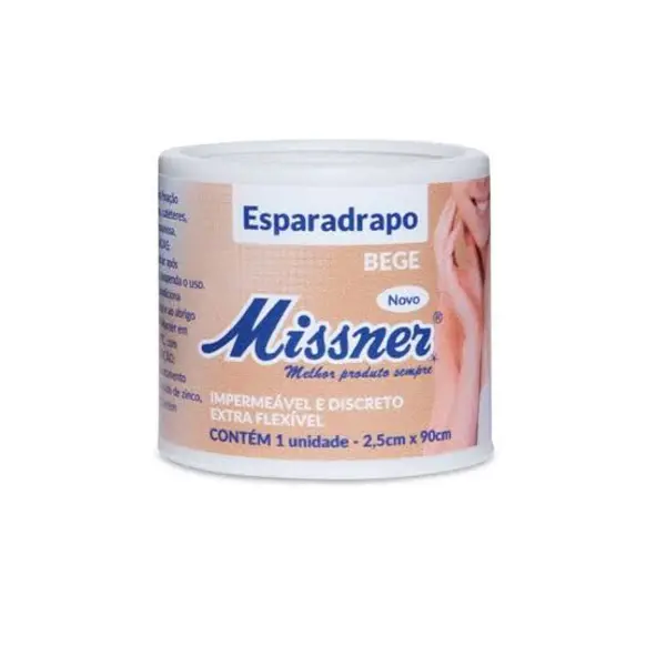 (F/H) Esparadrapo Impermeavel Bege 2,5Cm X 0,9M - Missner - 7896544900356