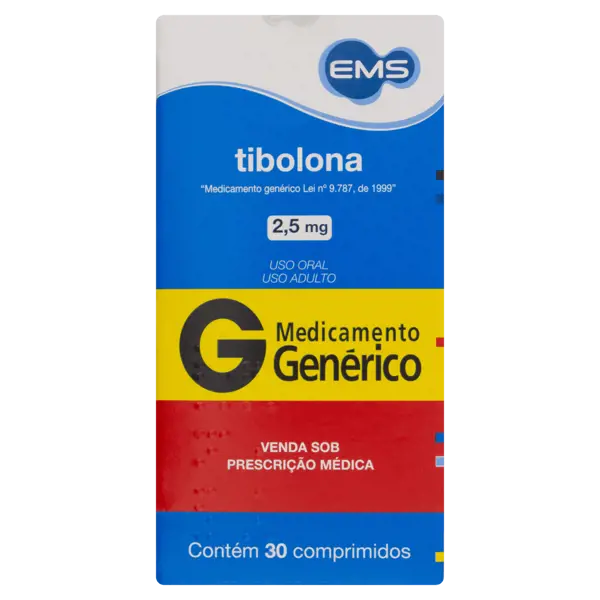 Tibolona 2,5Mg 30Cpr - Ems Generico - 7896004742199