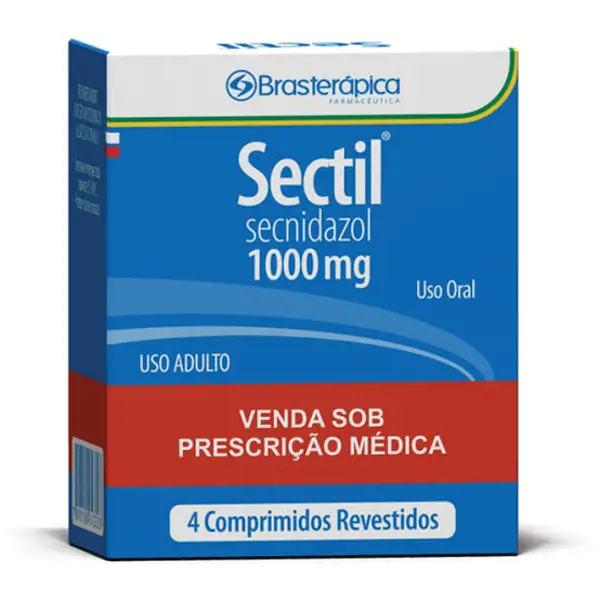 Sectil 1000Mg 4Cpr Rev - Brasterapica - 7898100243228