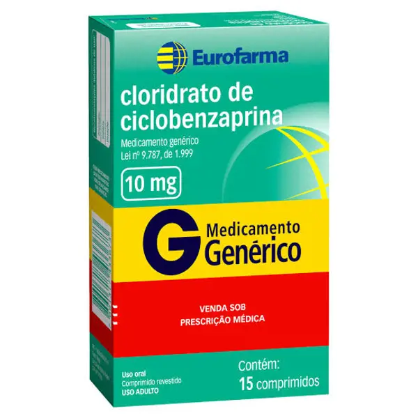 Ciclobenzaprina 10Mg 15Cpr Rev - Eurofarma Generico - 7891317446772