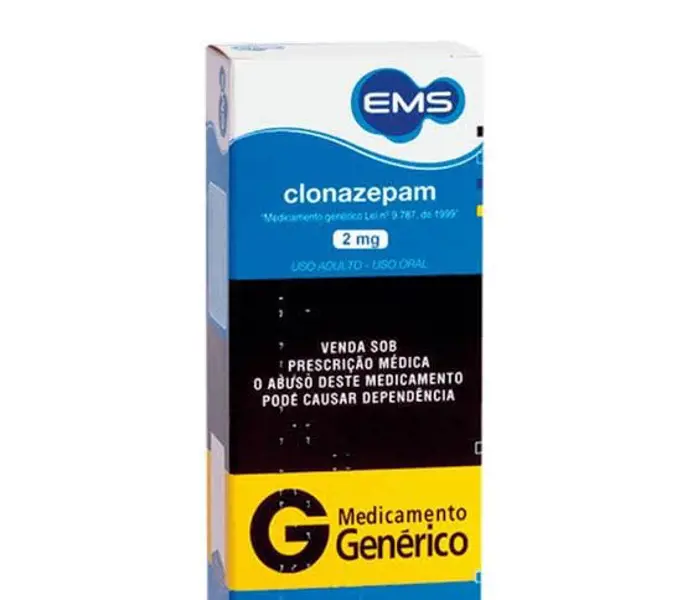 Clonazepam 2Mg 60Cpr (B1) - Ems Generico - 7896004759692