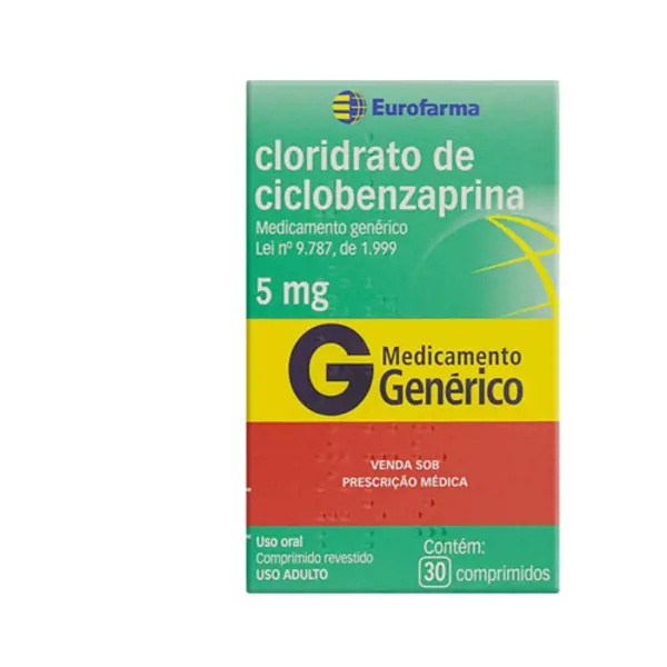 Ciclobenzaprina 5Mg 30Cpr Rev - Eurofarma Generico - 7891317433673