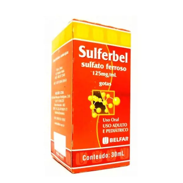 Sulferbel 125Mg/Ml Sol Gts 30Ml - Belfar - 7897917000116