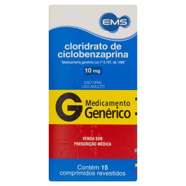 Ciclobenzaprina 10Mg 15Cpr Rev - Ems Generico - 7896004730196