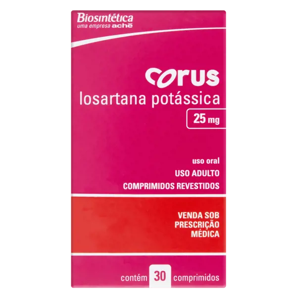 Corus 25Mg 30Cpr (L) - Ache - 7896181920397