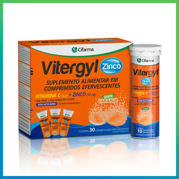 Vitergyl Zinco 1000+10Mg 30Cpr Eferv - Cifarma Gen-Similar - 7908020504450