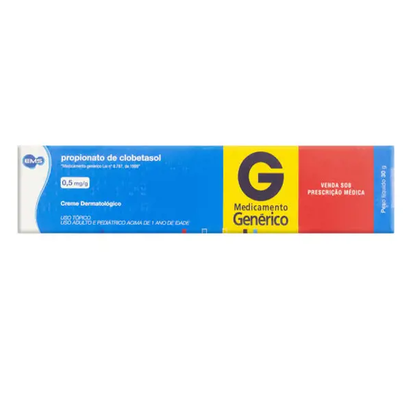 Clobetasol 0,5Mg/G Cr Derm 30G - Ems Generico - 7896004712413