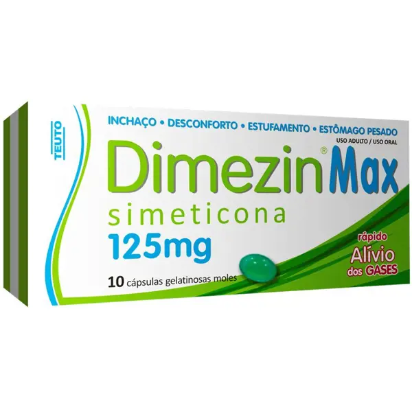 Dimezin Max 125Mg 10Caps - Teuto - 7896112136804