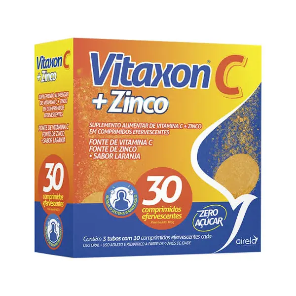 Vitaxon C+Zinco 30Cpr Eferv - Airela - 7894164006212