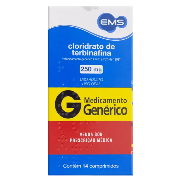 Terbinafina 250Mg 14Cpr - Ems Generico - 7896004703794