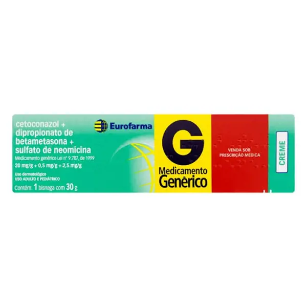 Triancinolona+Neomicina+Gramicidina+Nistatina 1+2,5+0,25Mg/G+100.000Ui/G Cr Derm 30G (Ac) - Eurofarma Generico - 7891317454371