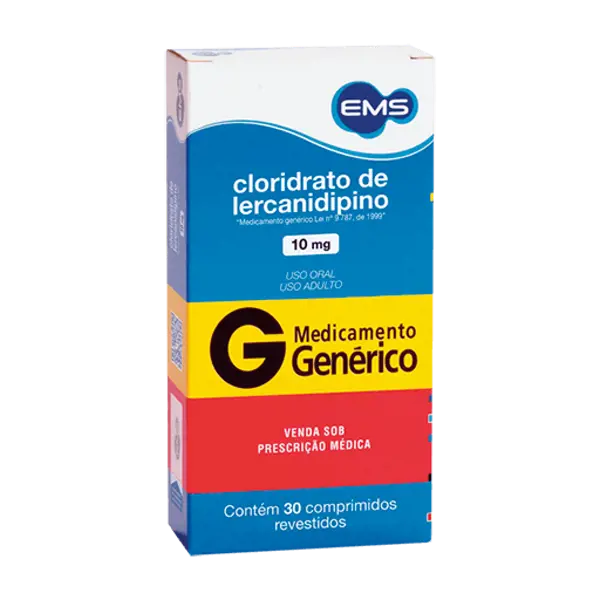 Lercanidipino 10Mg 30Cpr Rev - Ems Generico - 7896004753089