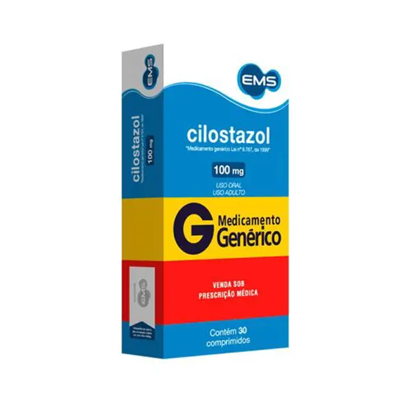 Cilostazol 100Mg 30Cpr - Ems Generico - 7896004761299