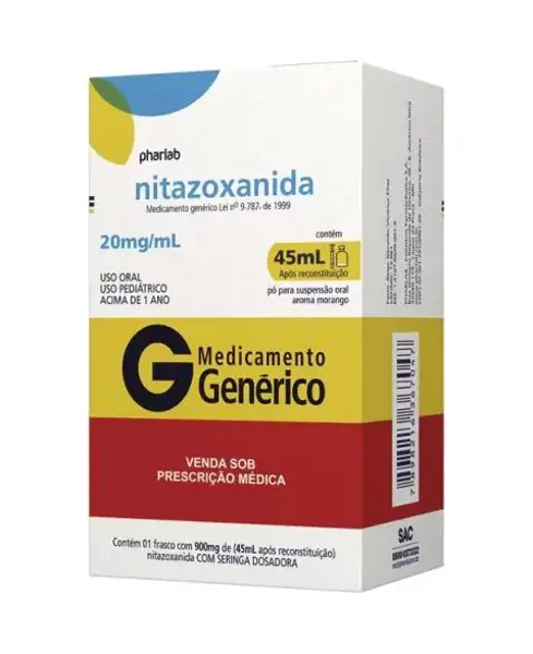 Nitazoxanida 20Mg/Ml Po Susp 45Ml - Pharlab - 7898216367047