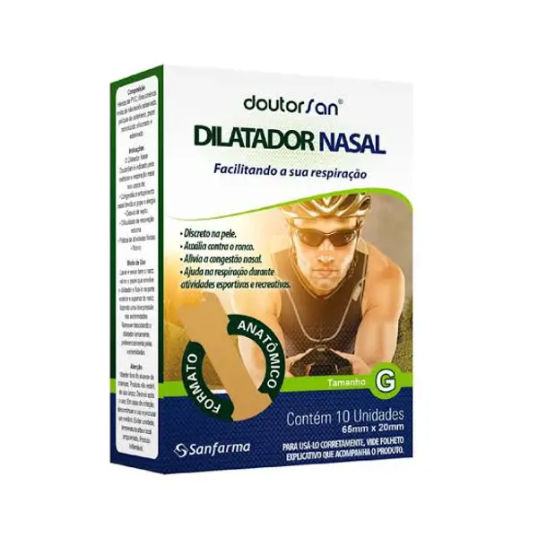 Dilatador Nasal G 10Und - Sanfarma - 7898108640579